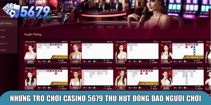 Casino Live 5679 – Cá Cược Cực Đã, Tiền Thưởng Về Tay 3 Những trò chơi casino 5679 thu hút đông đảo người chơi