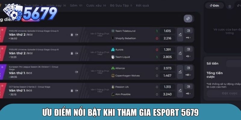 Esport 5679 – Điểm Đến Cá Cược Esport Đẳng Cấp Hàng Đầu 2 Ưu điểm nổi bật khi tham gia Esport 5679